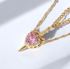 Sunlore™ Gold Heart & Sword Necklace